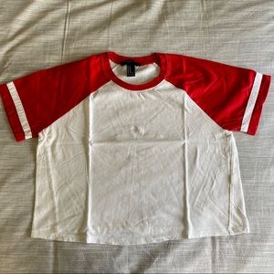 Forever 21 Red Baseball Tee